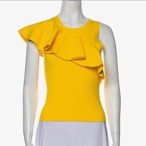 A.L.C. Yellow ruffle top